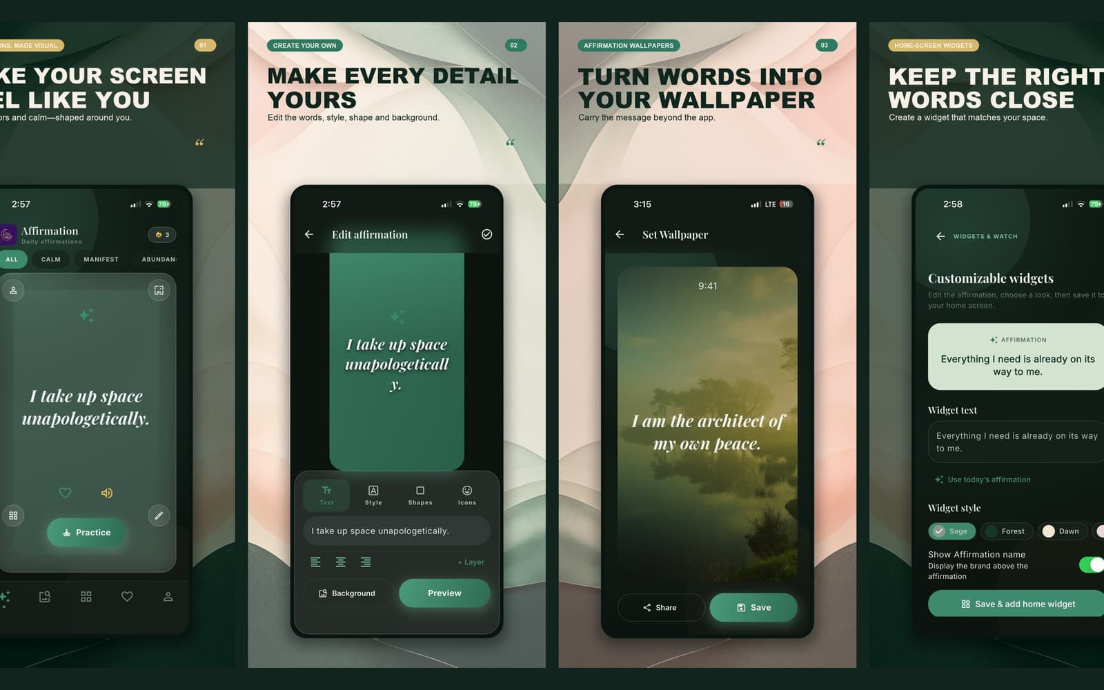 Affirmation product preview