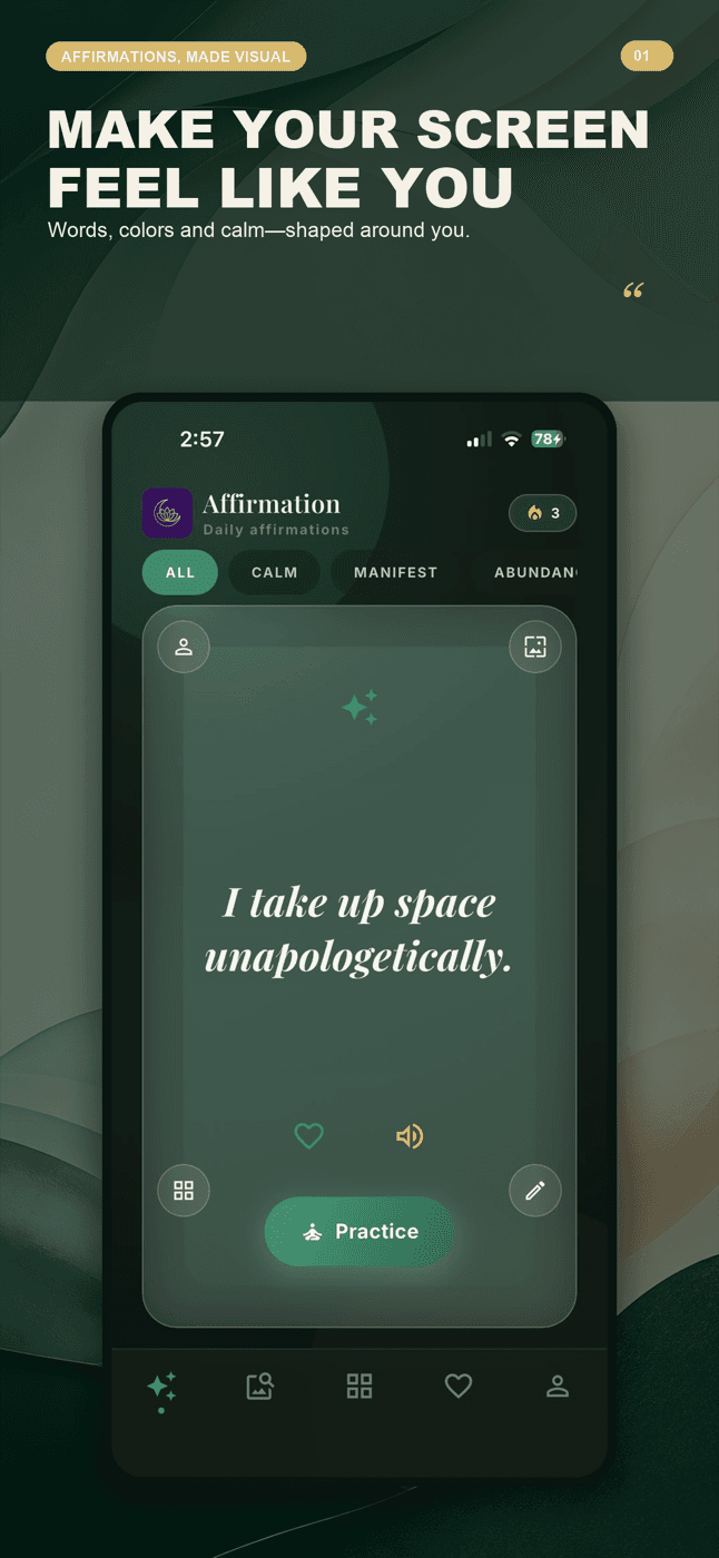 Affirmation screenshot 1